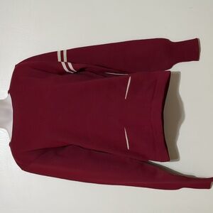 Vintage 40s 50s cardigan Burgundy Sweater Women Size Medium